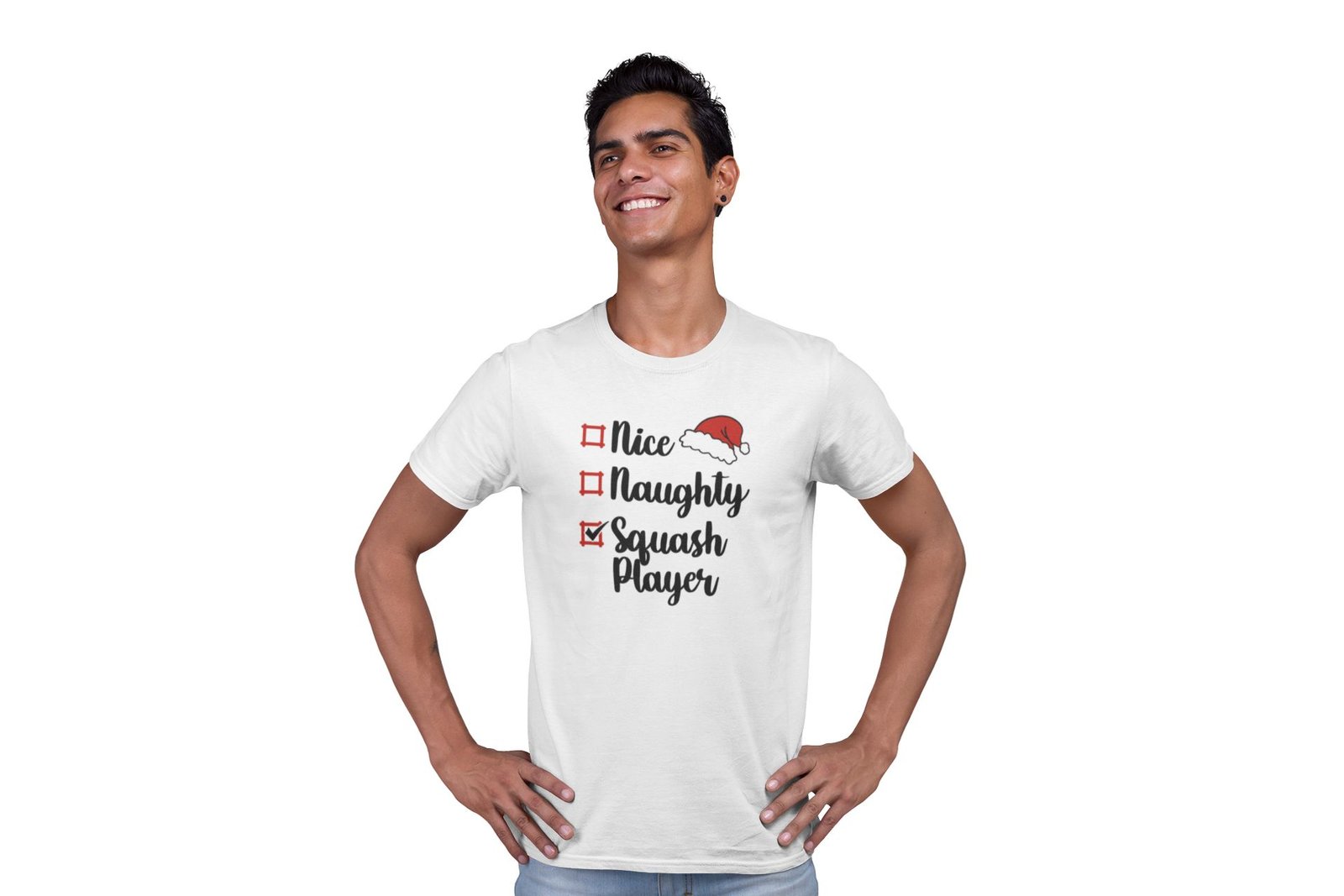 Nice Naughty Squash Player Tshirt