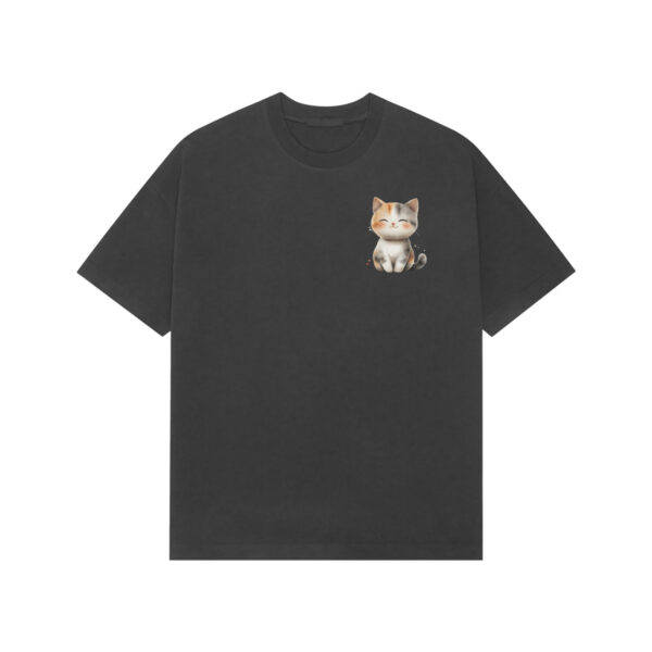 Cat Print Oversized Tee - Image 4