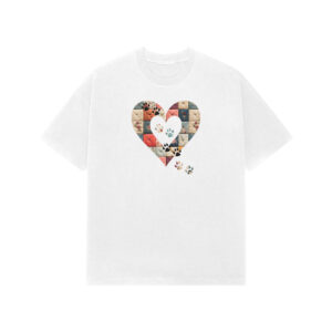 Heart Print Oversized Tee