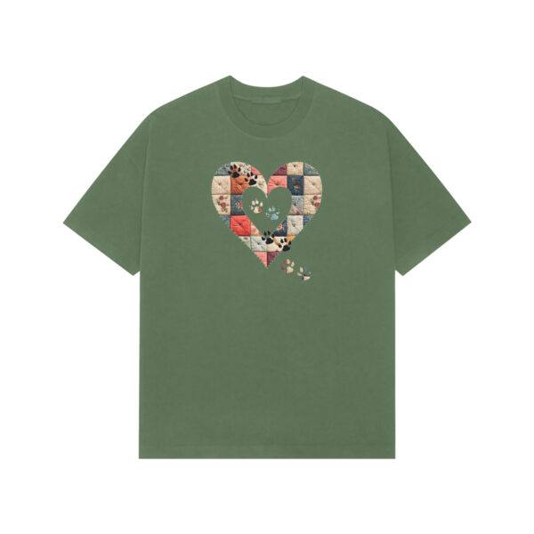 Heart Print Oversized Tee - Image 2