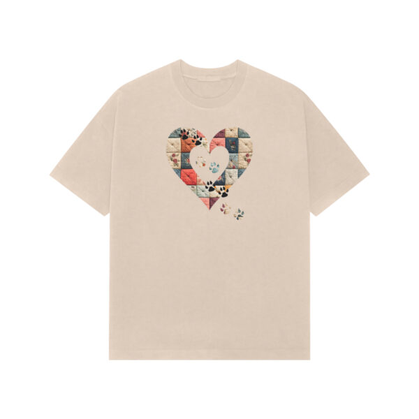 Heart Print Oversized Tee - Image 3