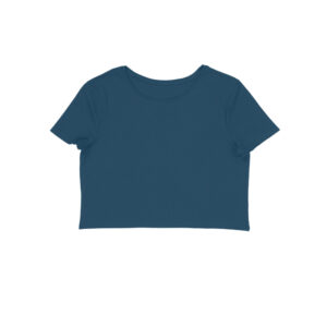 Plain Navy Blue Crop Top