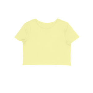 Plain Butter Yellow Crop Top