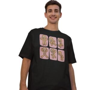 Pink Ginger Bread Boy Oversized Tshirt