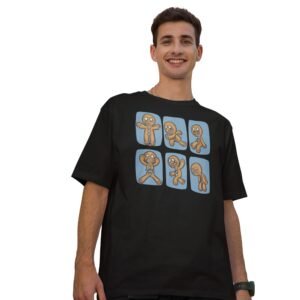 Blue Ginger Bread Boy Oversized Tshirt