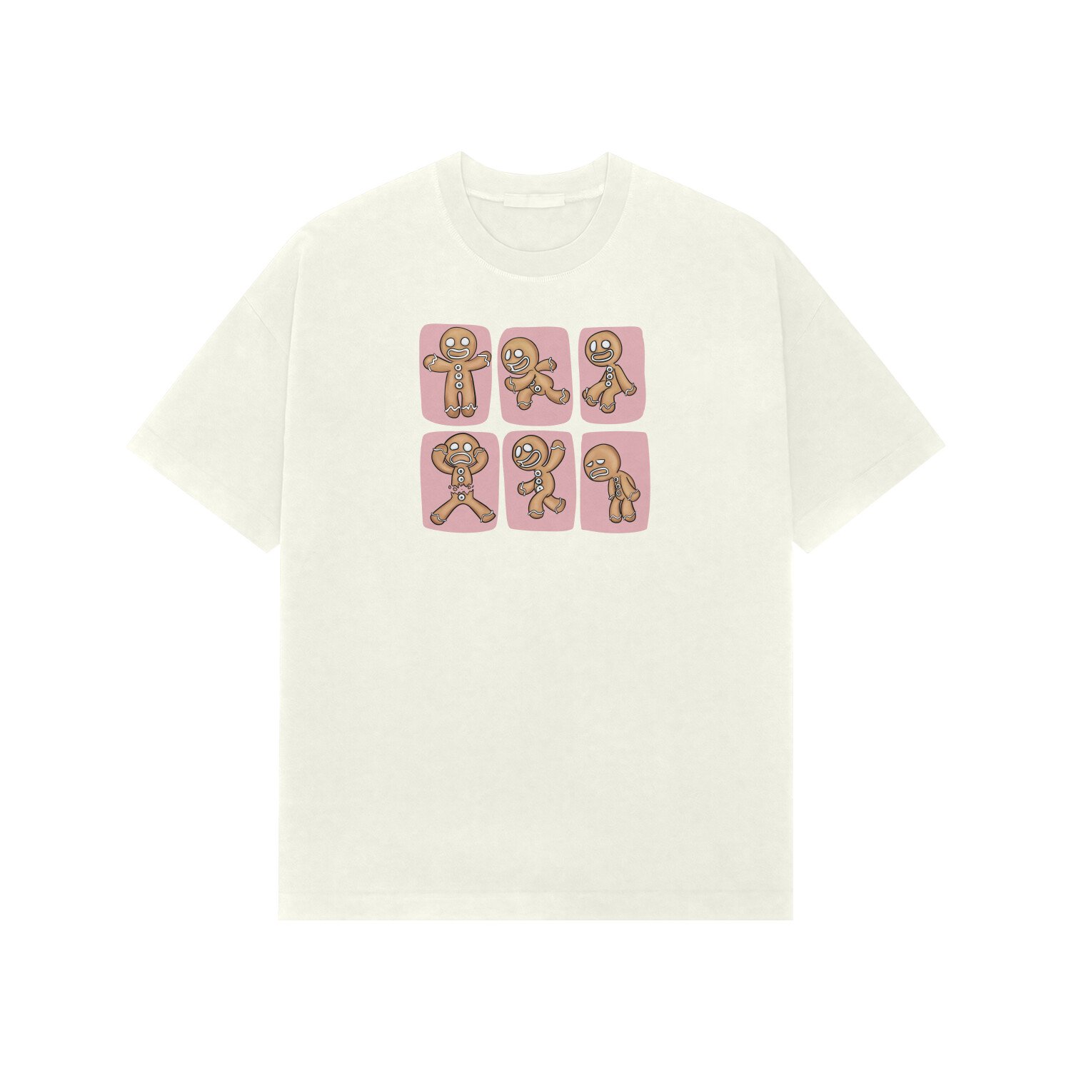 Pink Ginger Bread Boy Oversized Tshirt - Image 4