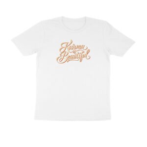 Karma Is Beautiful Cursive Quote Tshirt