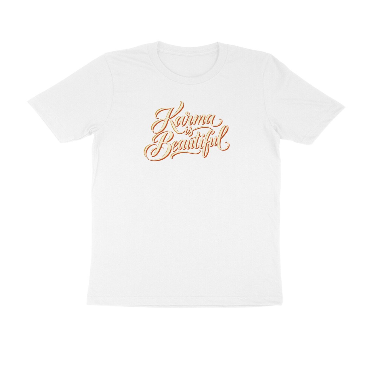 Karma Is Beautiful Cursive Quote Tshirt