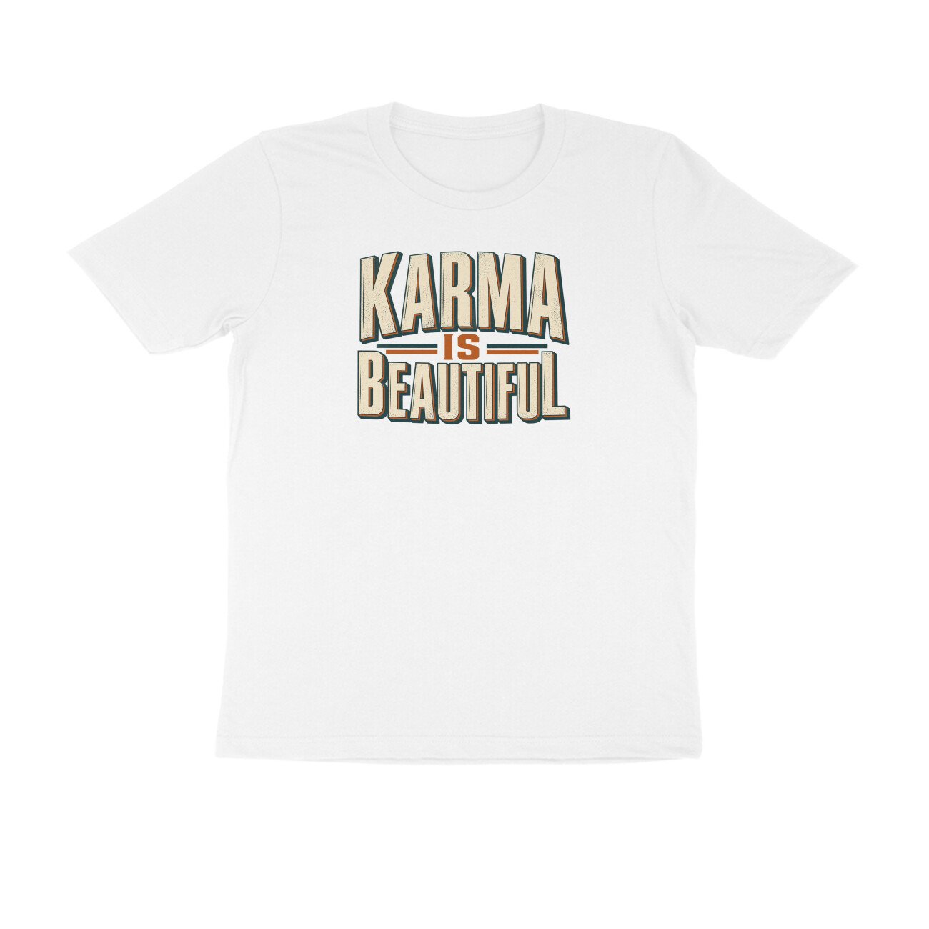 Karma Is Beautiful Bold Typography Tshirt
