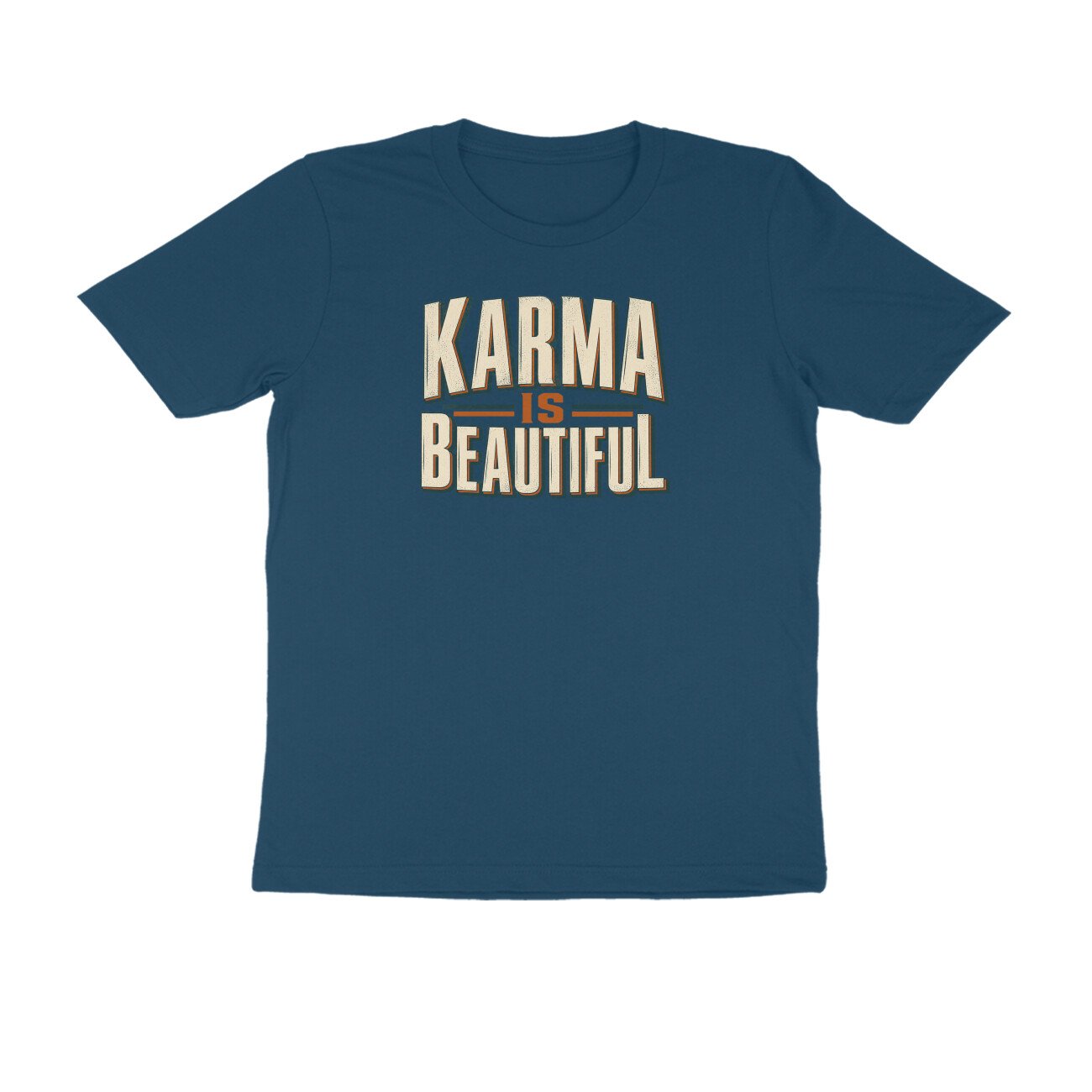 Karma Is Beautiful Bold Typography Tshirt - Image 5