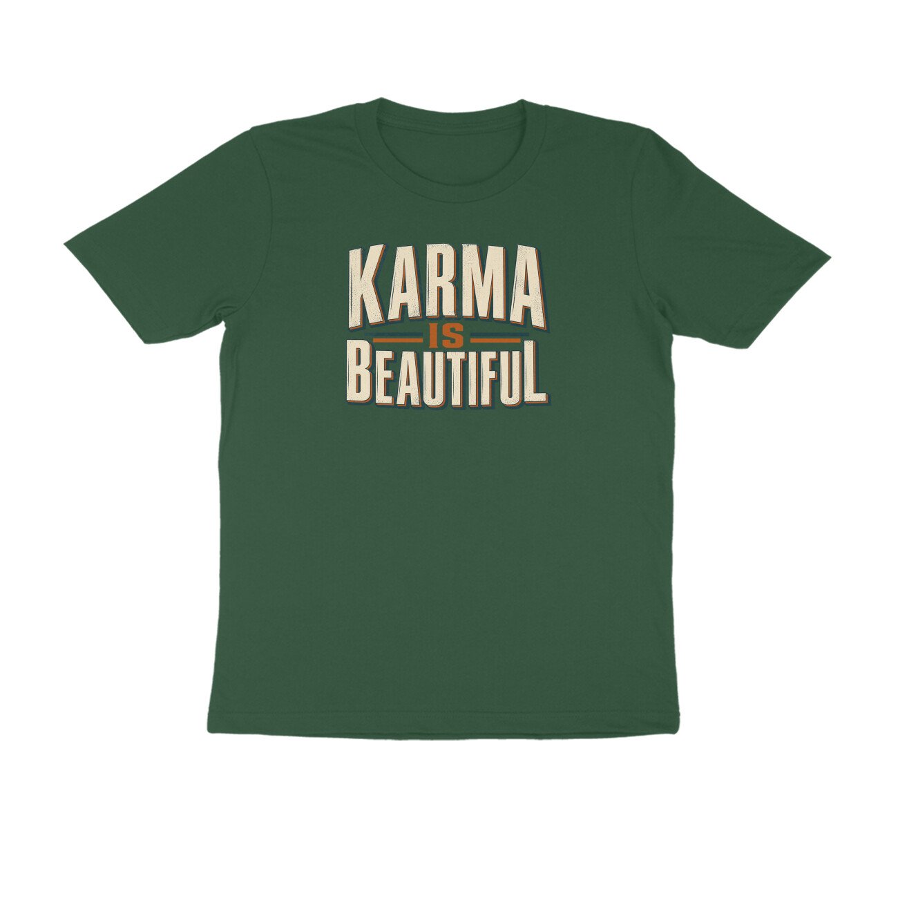Karma Is Beautiful Bold Typography Tshirt - Image 6