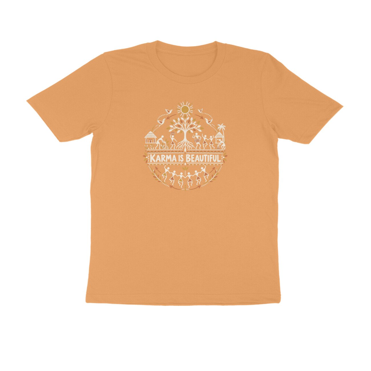Karma Is Beautiful Warli Art Tshirt - Image 4