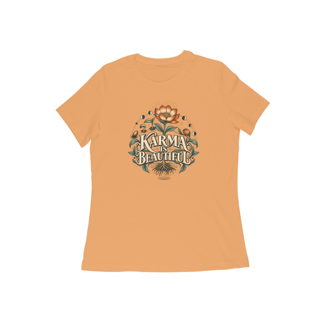 Karma Is Beautiful Botanical Women's Tshirt - Image 6