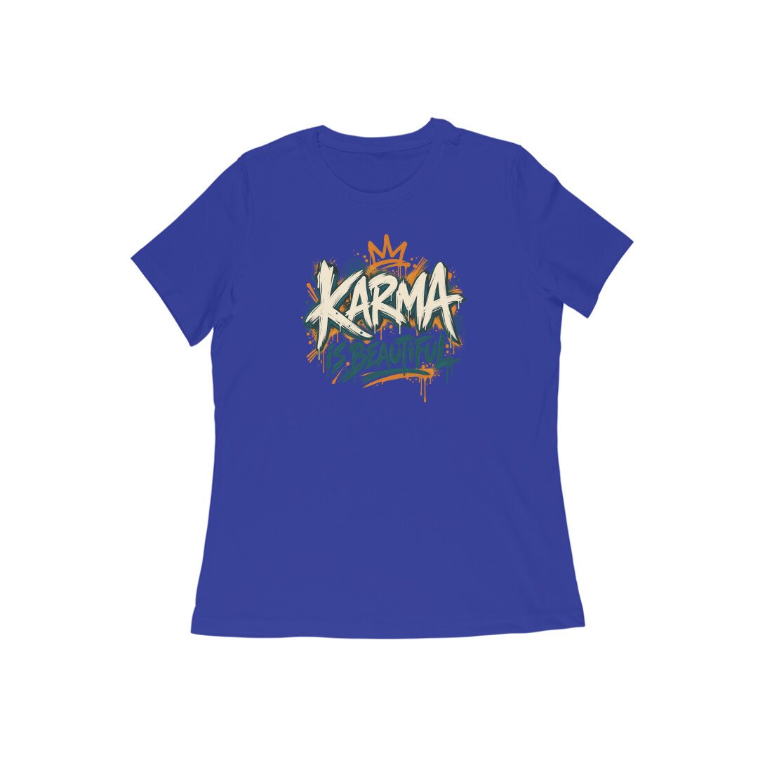 Karma Is Beautiful Street Art Women's Tshirt - Image 6