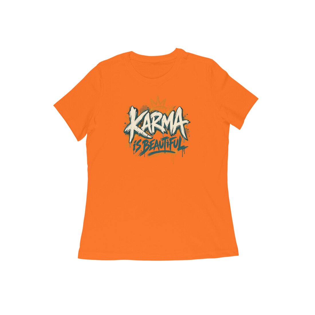 Karma Is Beautiful Street Art Women's Tshirt - Image 7