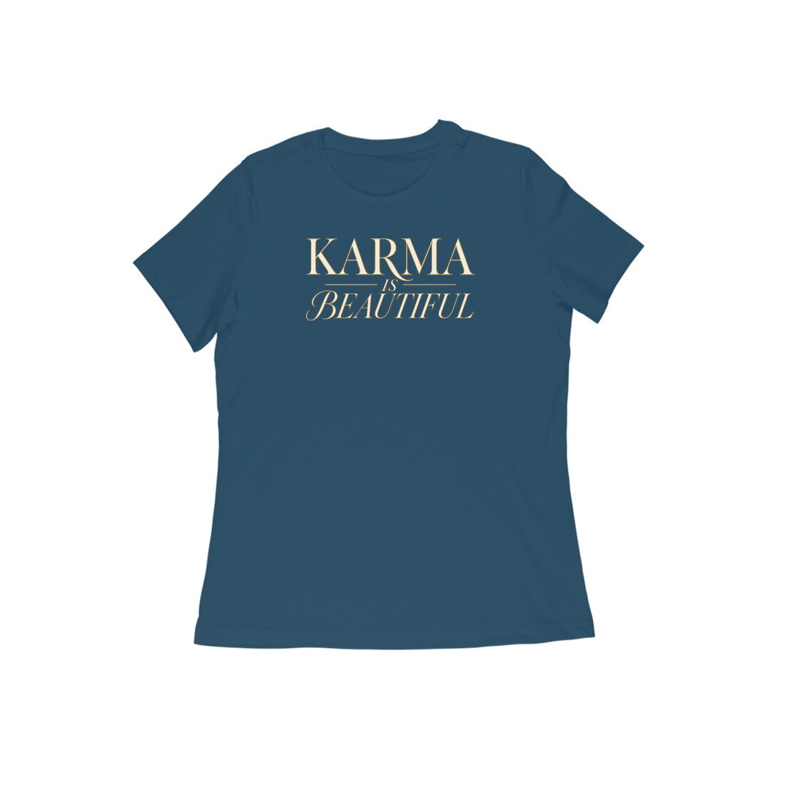 Karma Is Beautiful Elegant Classic Women's Tshirt - Image 3