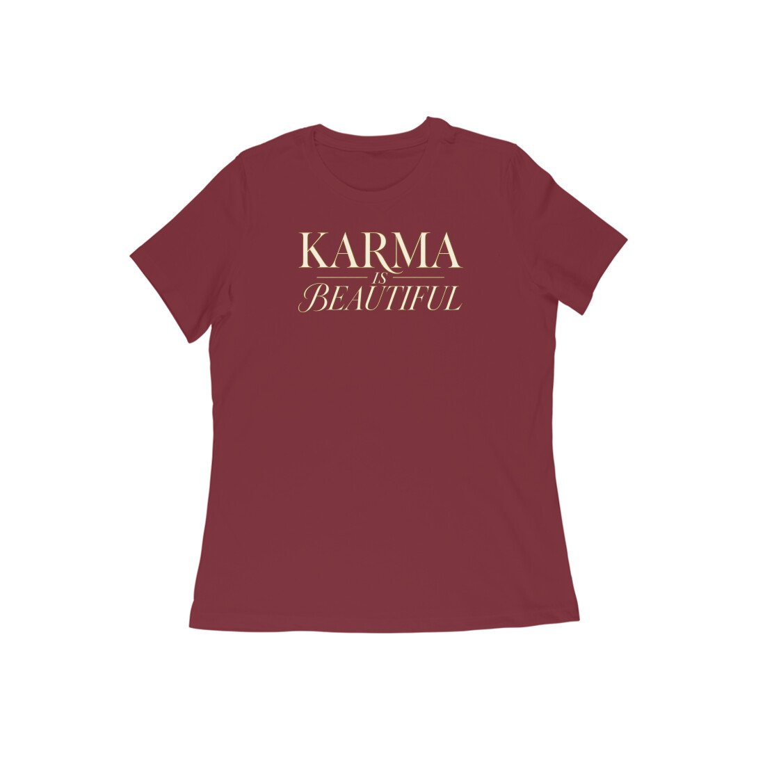 Karma Is Beautiful Elegant Classic Women's Tshirt - Image 5
