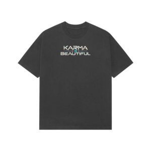 Karma Is Beautiful Tech Typography Oversized Tshirt